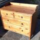 Commode 4 tiroirs  style scandinave en pin doré