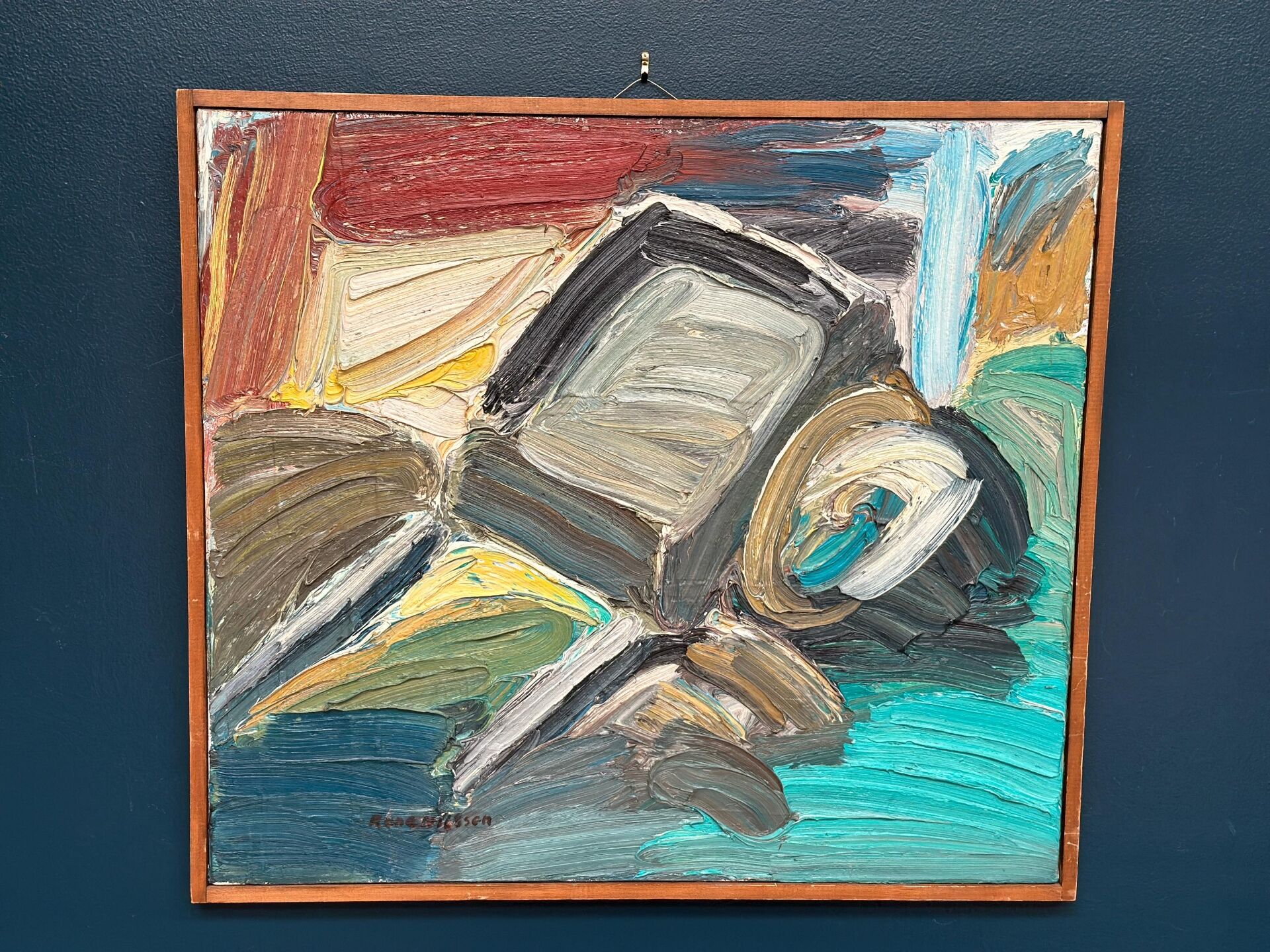 Swedish Oil on Panel – “Måndagskänsla” by Rune Nilsson – Signed