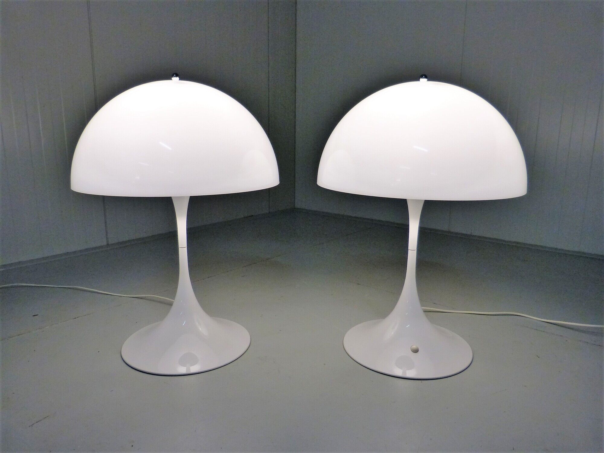 Set of 2 XL Panthella table lamps by Verner Panton 1970's