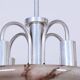 Art Deco Chandelier in Aluminium and Marbled Glass, Czech, 1940s