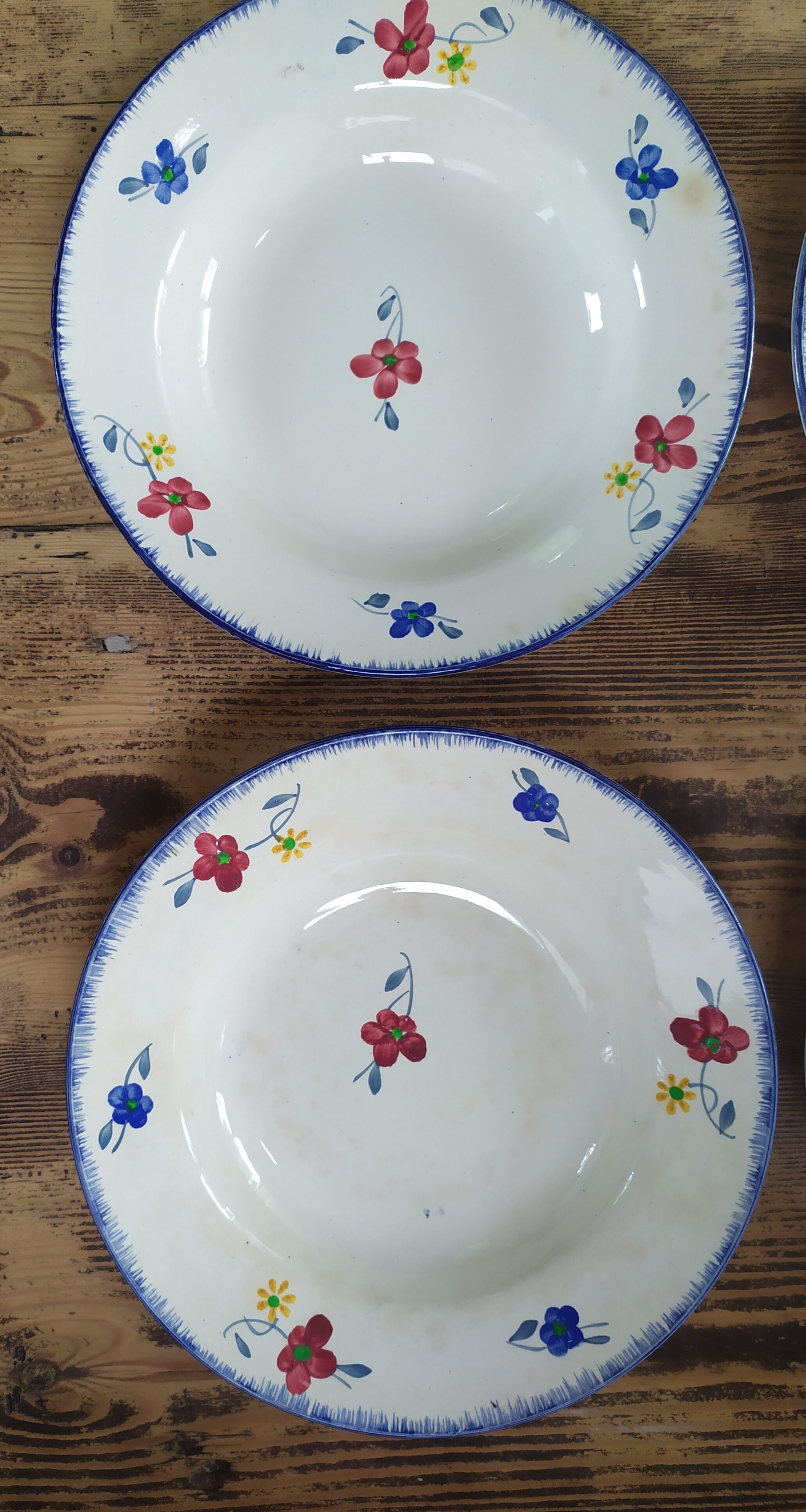 8 hollow plates Digoin Sarreguemines model Mary Lou