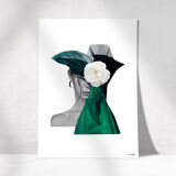 Collage print, Emerald Camouflage