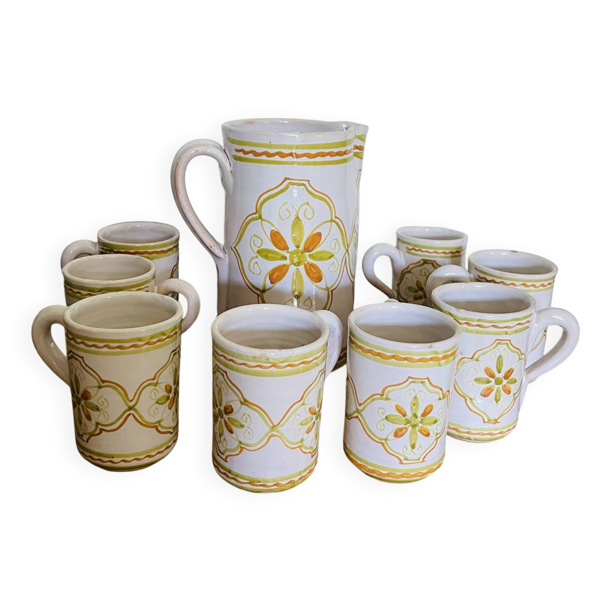 Vintage Italian ceramic orangeade service