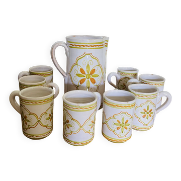 Vintage Italian ceramic orangeade service