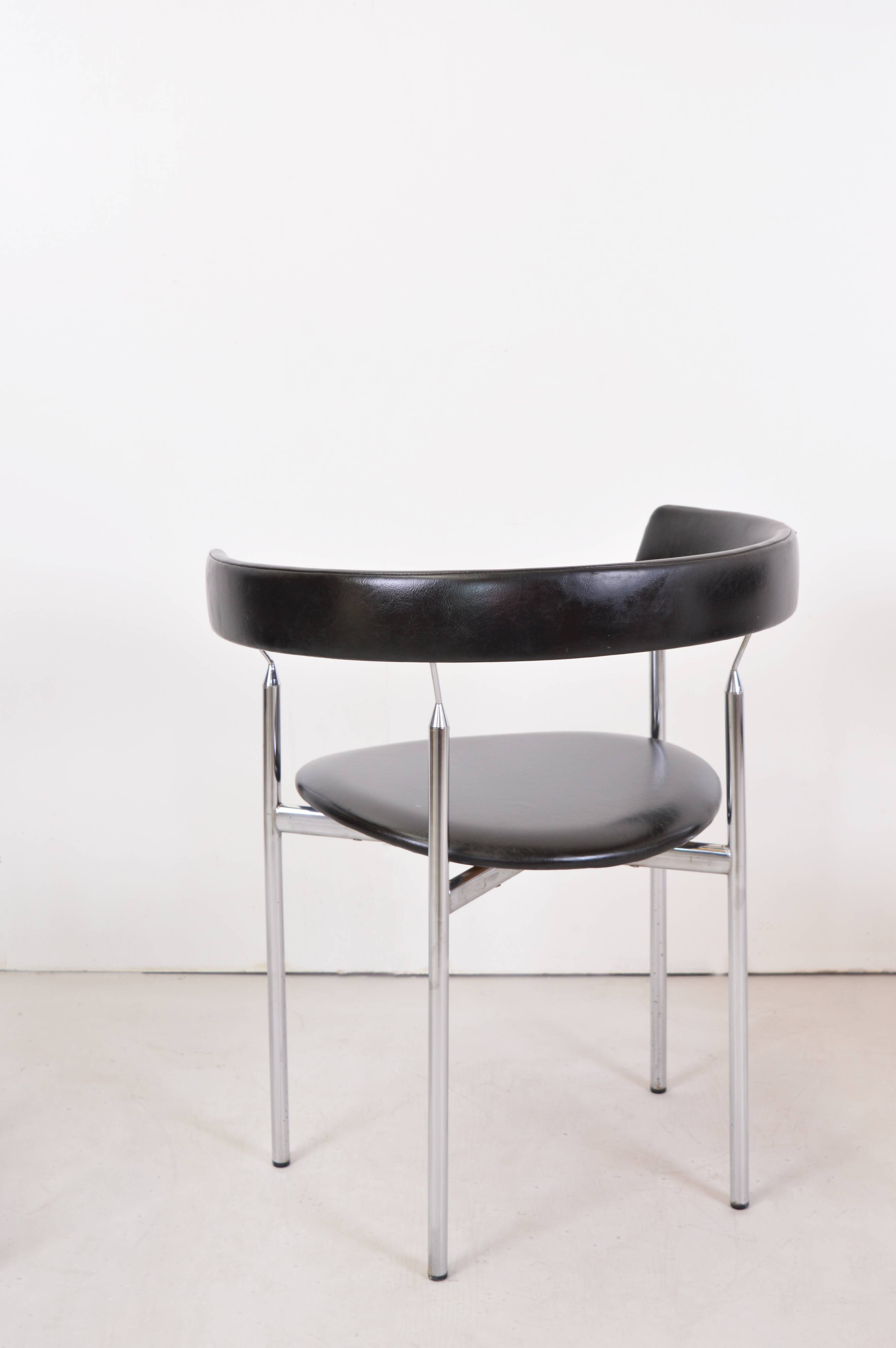 Lot of chrome armchairs - Jan Lunde Knudsen - NORWAY 1970