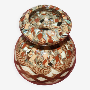 Vase en céramique mêlée Vallauris Jean Gerbino 1876-1966
