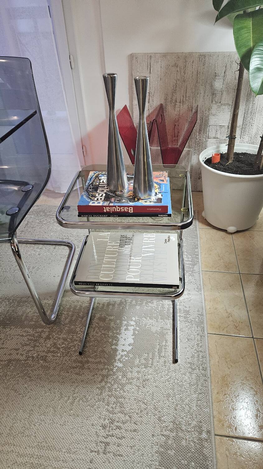 Chrome end table