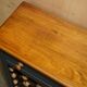 Vintage wine rack furniture for 36 bottles with drawer.