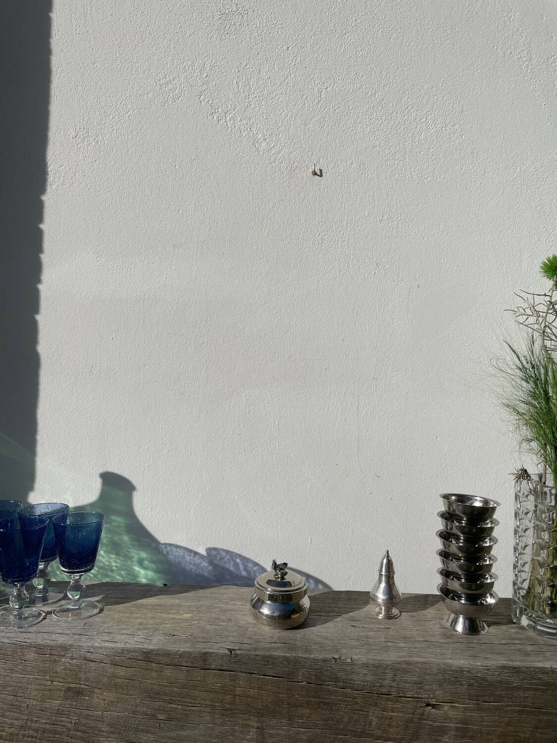 Silver-plated metal box or sugar bowl with ducks