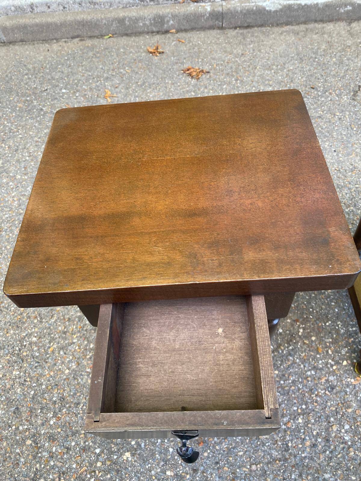 Pair of rustic wooden bedside tables - Spanish style side table