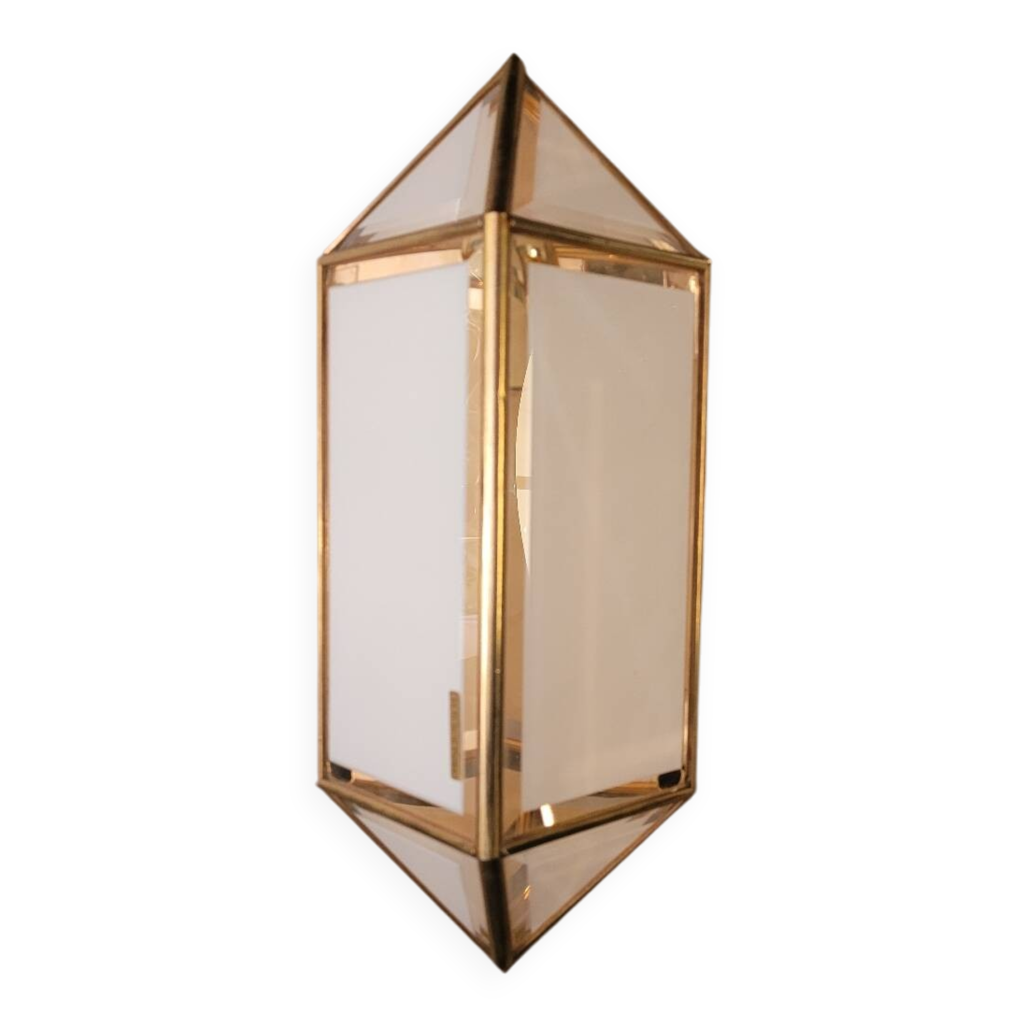 Italian wall light in glass and 24-carat gold plating