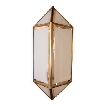Italian wall light in glass and 24-carat gold plating