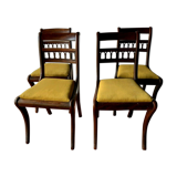 Four 2th century mahogany board-style chairs