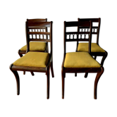Quatre chaises de style directoire en acajou XX siècle