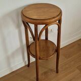 1940s curved wood side table