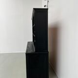 Buffet 2 corps, format XXL, ancien meuble d'école en bois