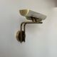Vintage wall lamp, brass and sandblasted glass, France, 1970