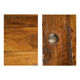 Folding dining room table with wooden tray and iron feet