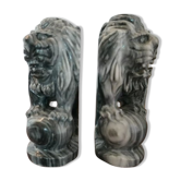 Marble book ends