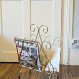 Golden wire magazine rack 1960