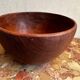 Large vintage monoxyle wooden bowl H 18 / D neck 30 cm