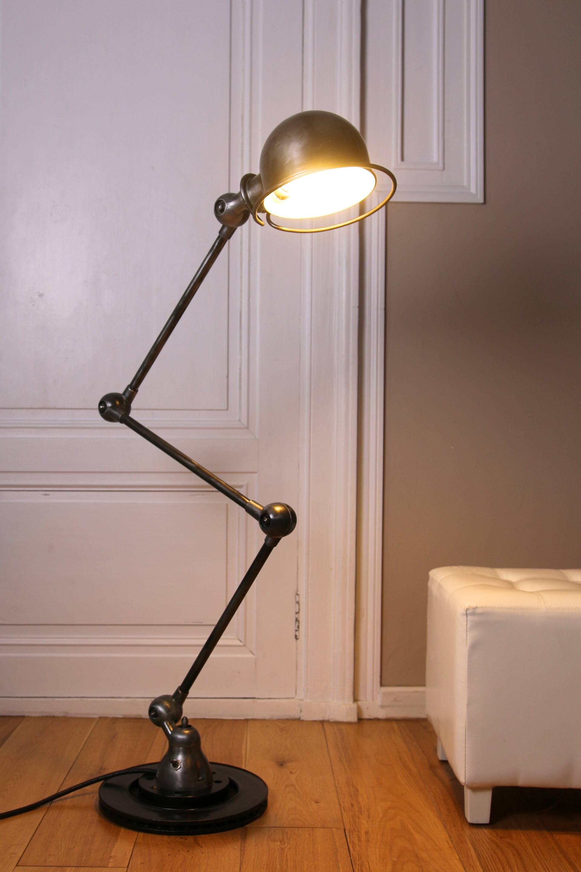 Vintage Jieldé floor lamp with 3 arms, 1950s-60s.