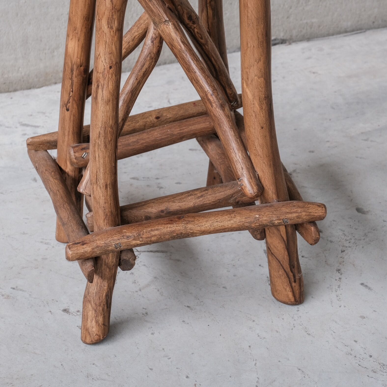 Wooden Mid-Century Bar Stool or Sculpture Pedestal (6 Available)