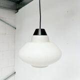 Round opal glass ceiling lamp by Philips, 1950s