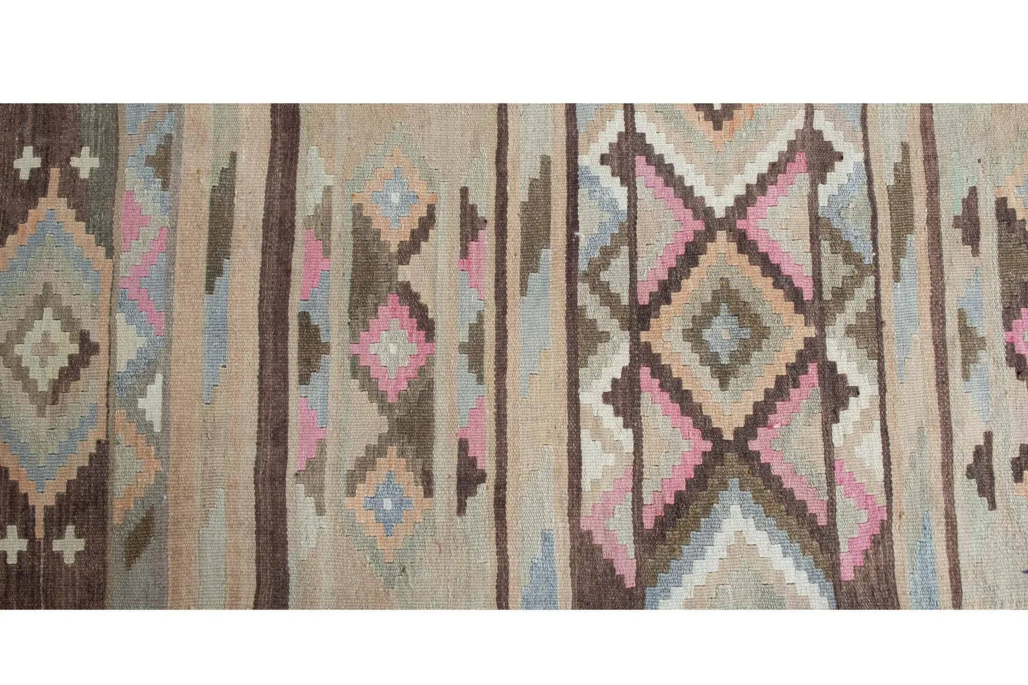 Vintage Turkish hallway rug 70x682 cm