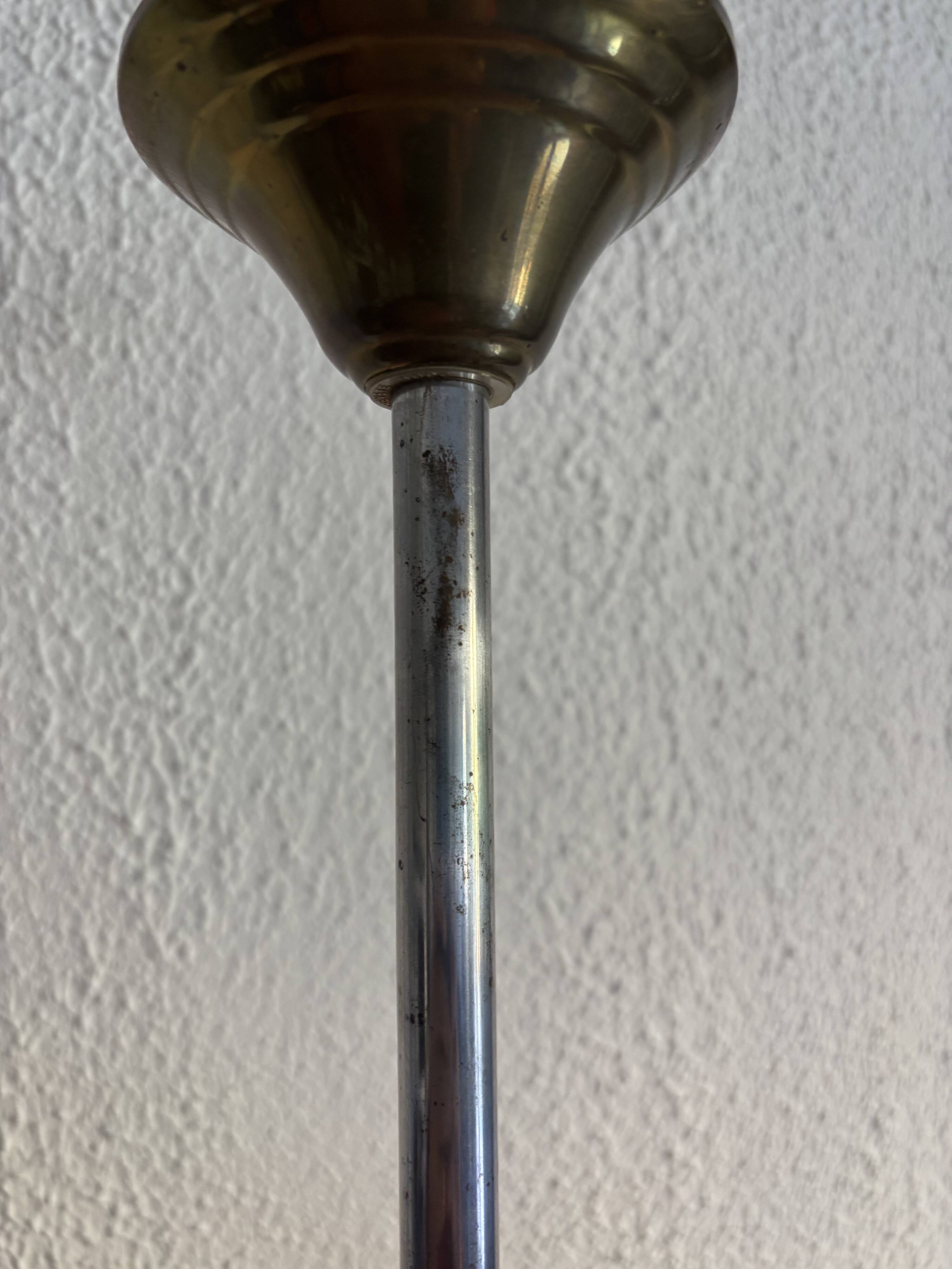 Vintage 1950s pink glass dome ceiling light - 39 x 40 cm