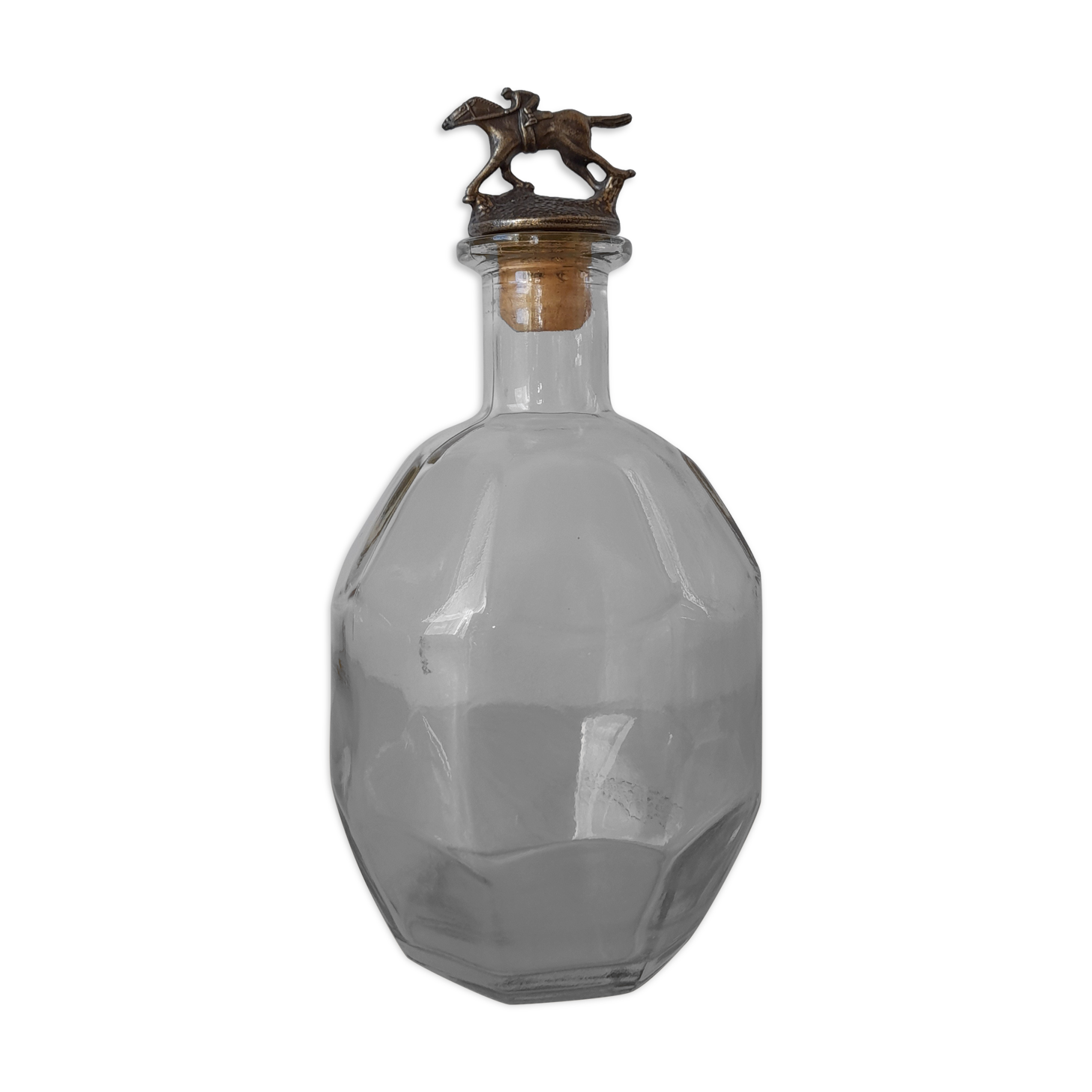 Bouteille grenade,bouchon cheval et cavalier