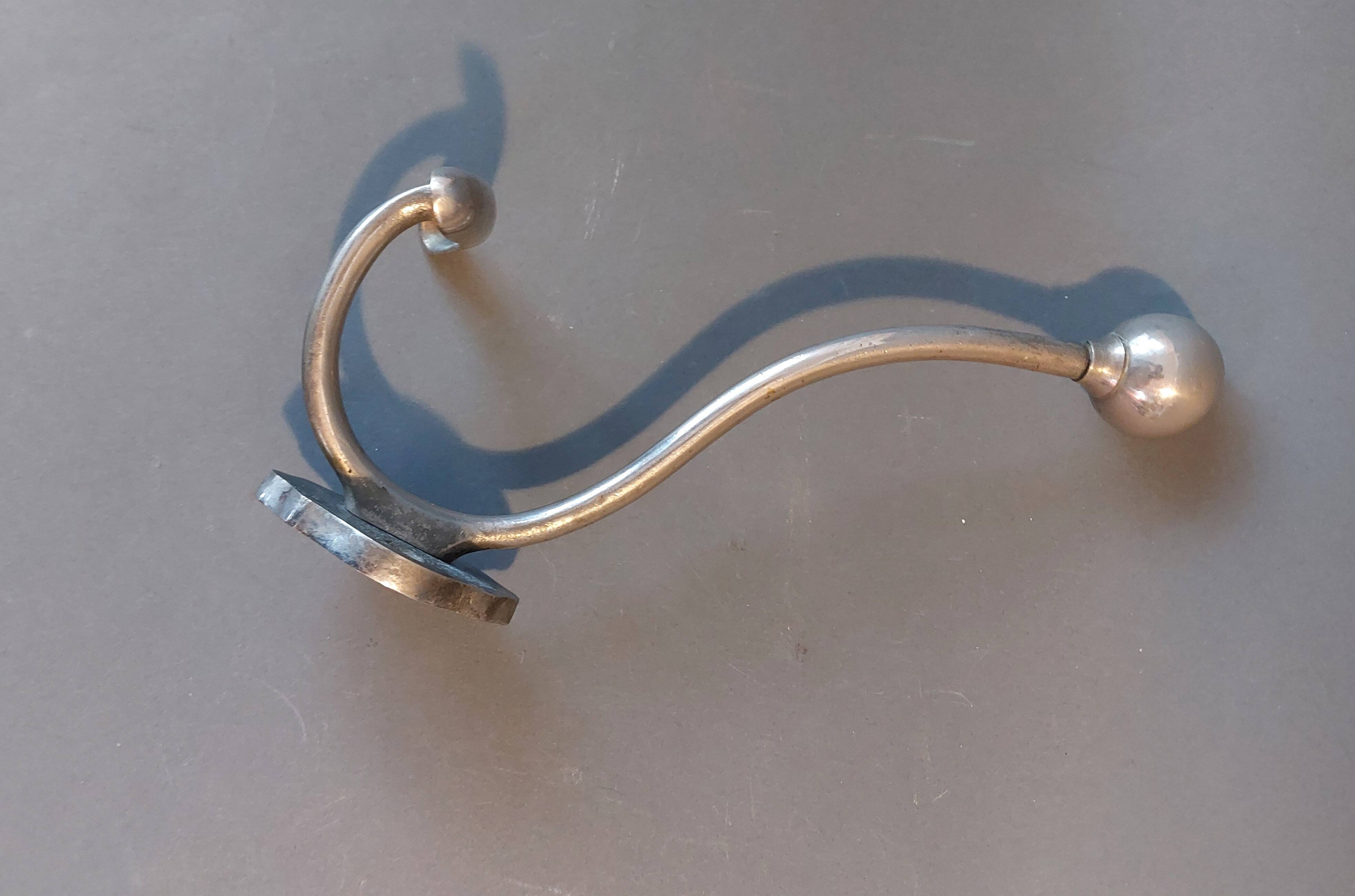 Hat hook in silver-plated brass 1940.