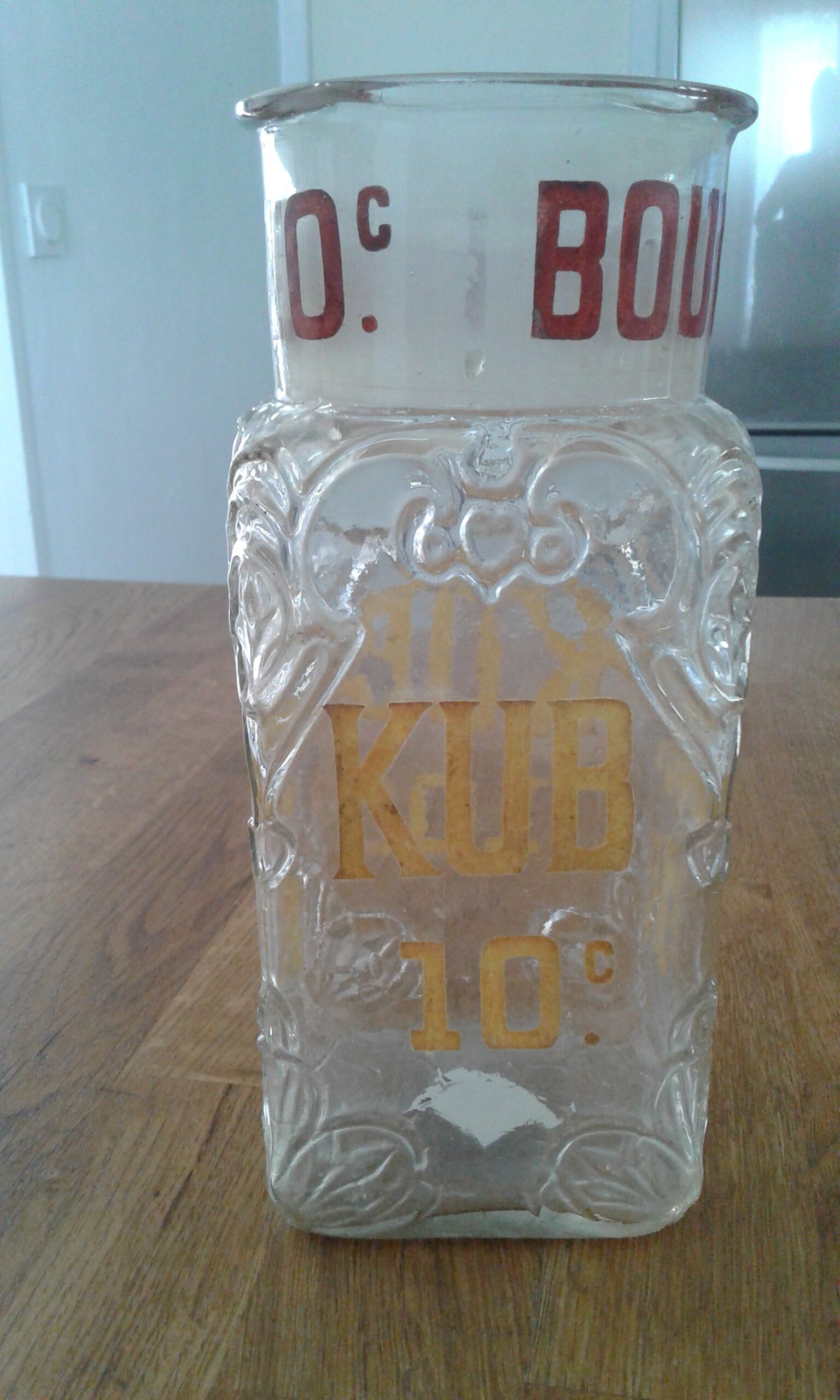 Pot en verre bouillon kub 1930/40