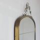 Large Mid-Century Modern Wall Mirror with Brass Crown from Münchner Zierspi