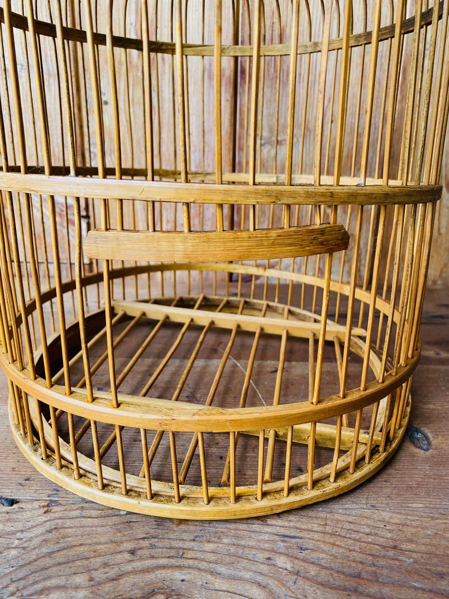 Old wooden bird cage