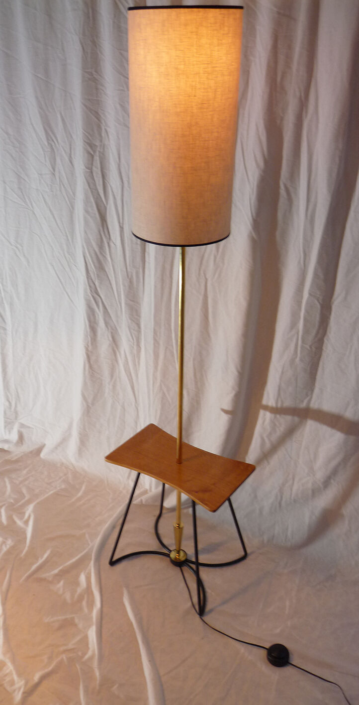 Lampadaire à tablette vintage