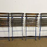 Set of 4 folding chairs guinguette