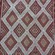 Brown margoum rug hand-woven in natural wool