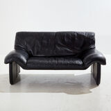 Two-seater leather sofa