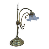 Swan neck brass lamp Art Nouveau