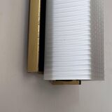 Vintage wall lamp, opaline and brass, France 1950