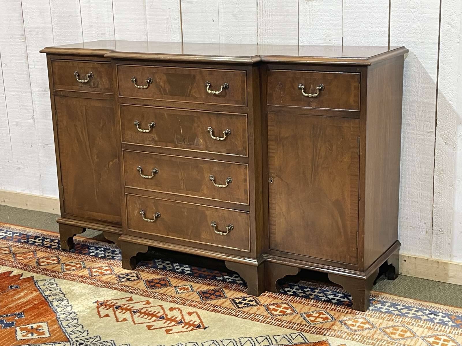 1950s English mahogany sideboard