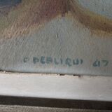 Portrait of a modernist man, oil on panel, 1947.