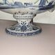Delft earthenware planter with mill decoration