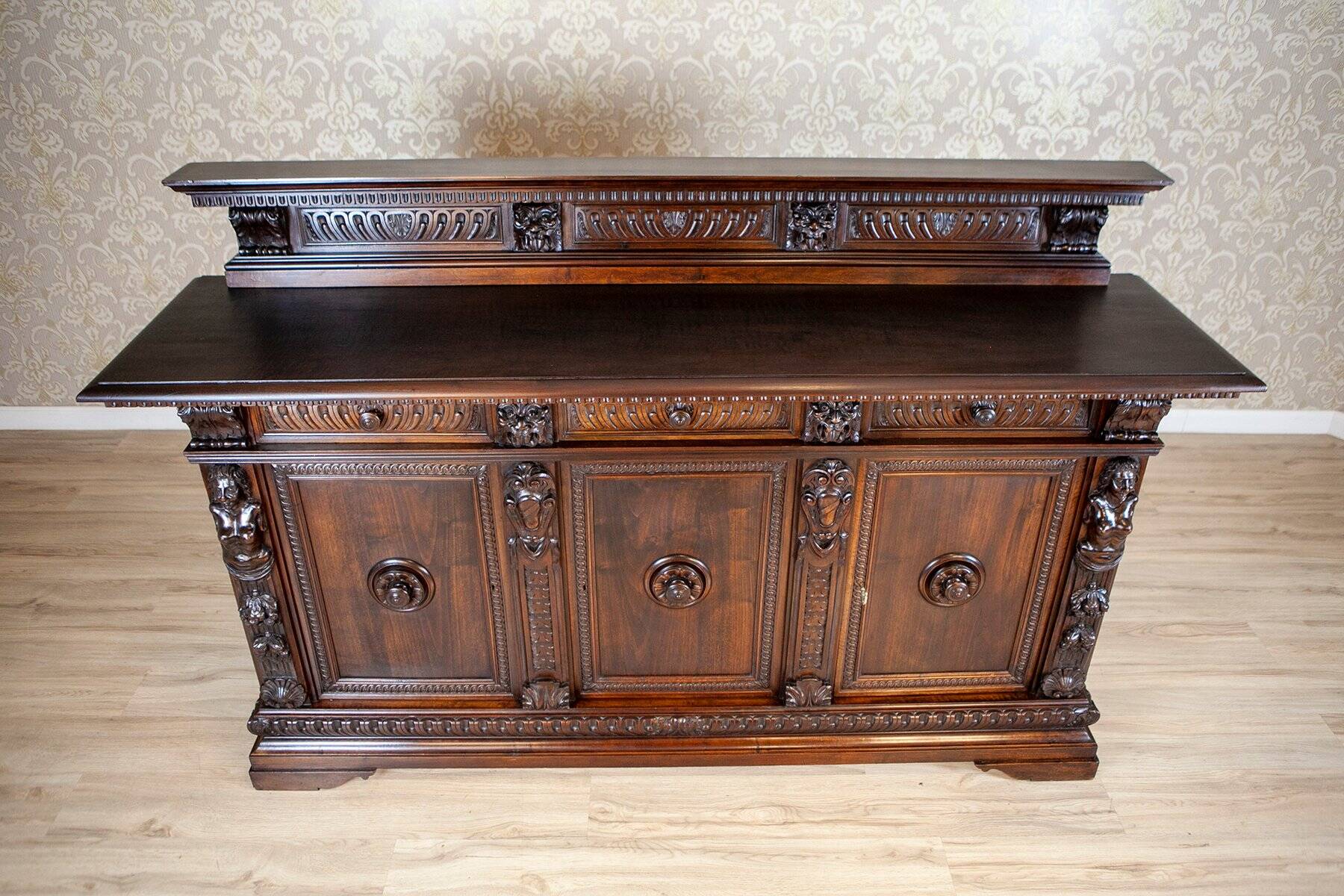 Renaissance Revival Sideboard in Oak