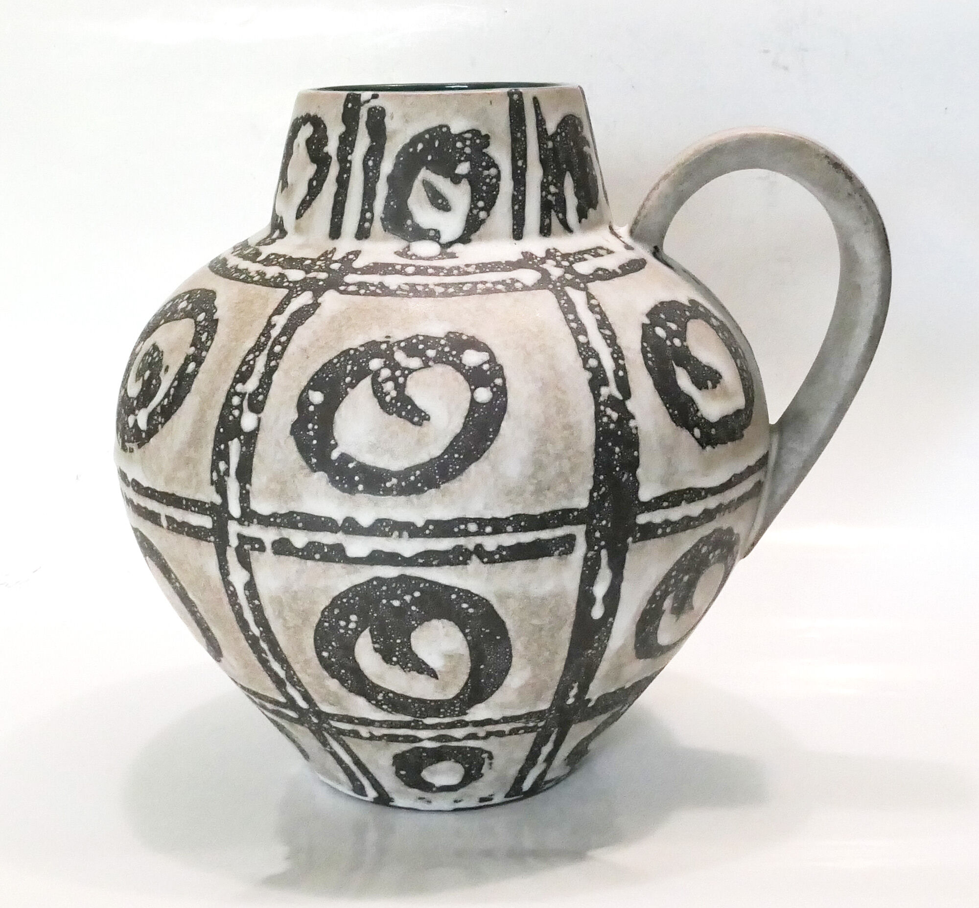 Beautiful vase Carstens 1960's Fat washes abstract décorby Heinz Siery