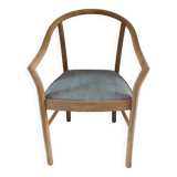 Scandinavian style armchair, beech frame, renovated seat