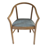 Scandinavian style armchair, beech frame, renovated seat