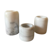 Series of marble candlesticks