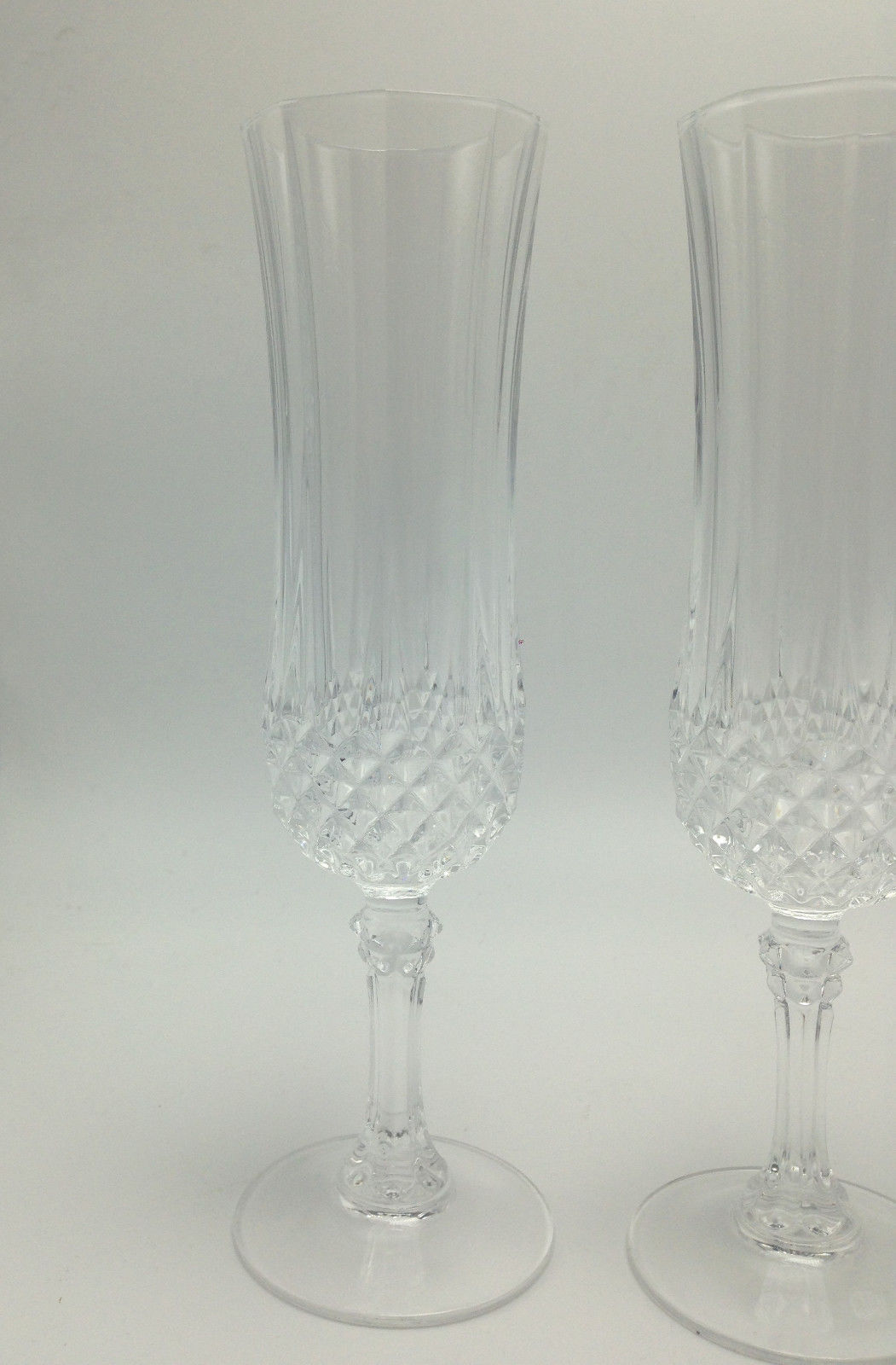 Lot of 5 D'arques Crystal champagne flutes model Longchamp